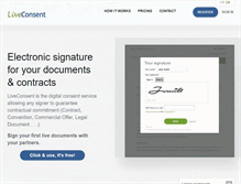Tablet Screenshot of liveconsent.com